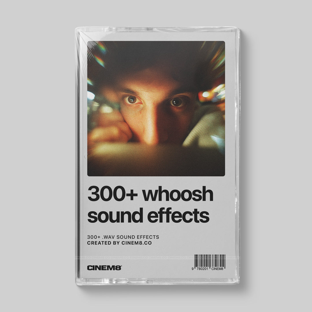 Whoosh sound effects pack for cinematic video transitions and motion design