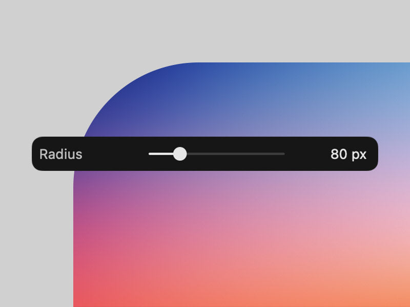 Better Round CornersのRadiusスライダーを80 pxに設定。Final Cut Proでクリップに均一な角丸を適用