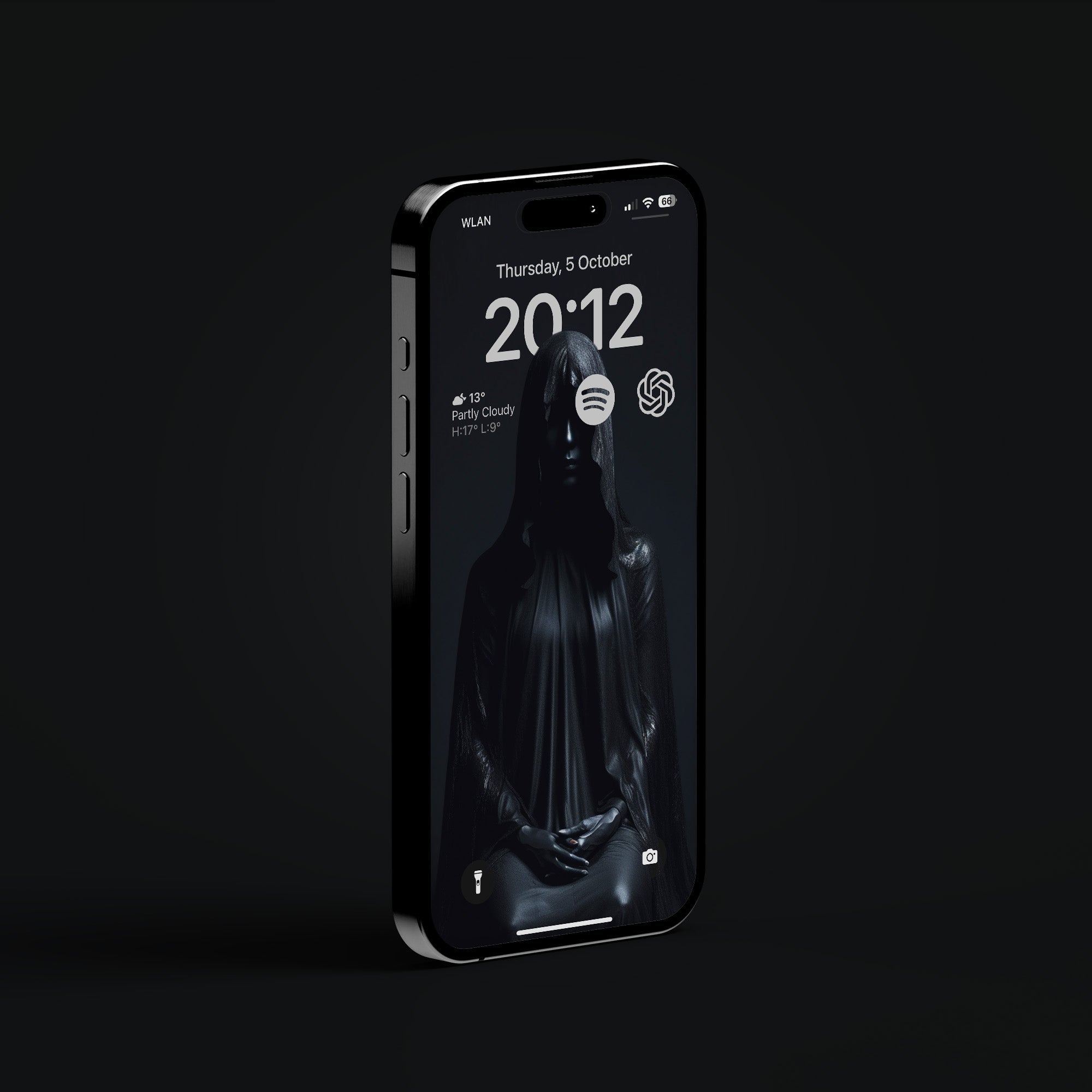 iPhone 15 Pro EDC all-black wallpapers