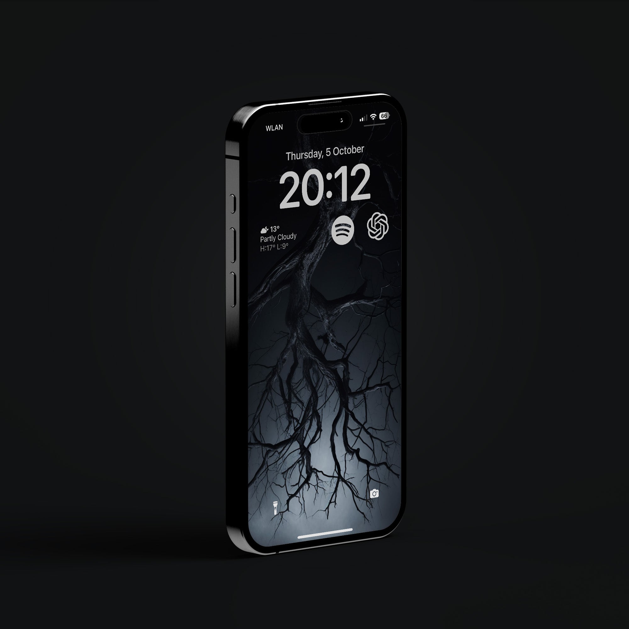 iPhone 15 Pro EDC all-black wallpapers