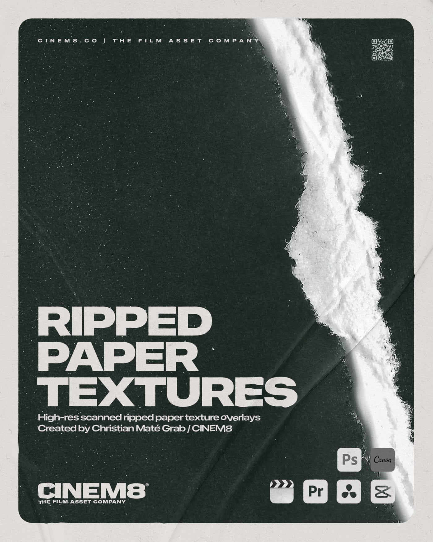 Ripped Paper Texture Overlays for Photoshop & Video Editing