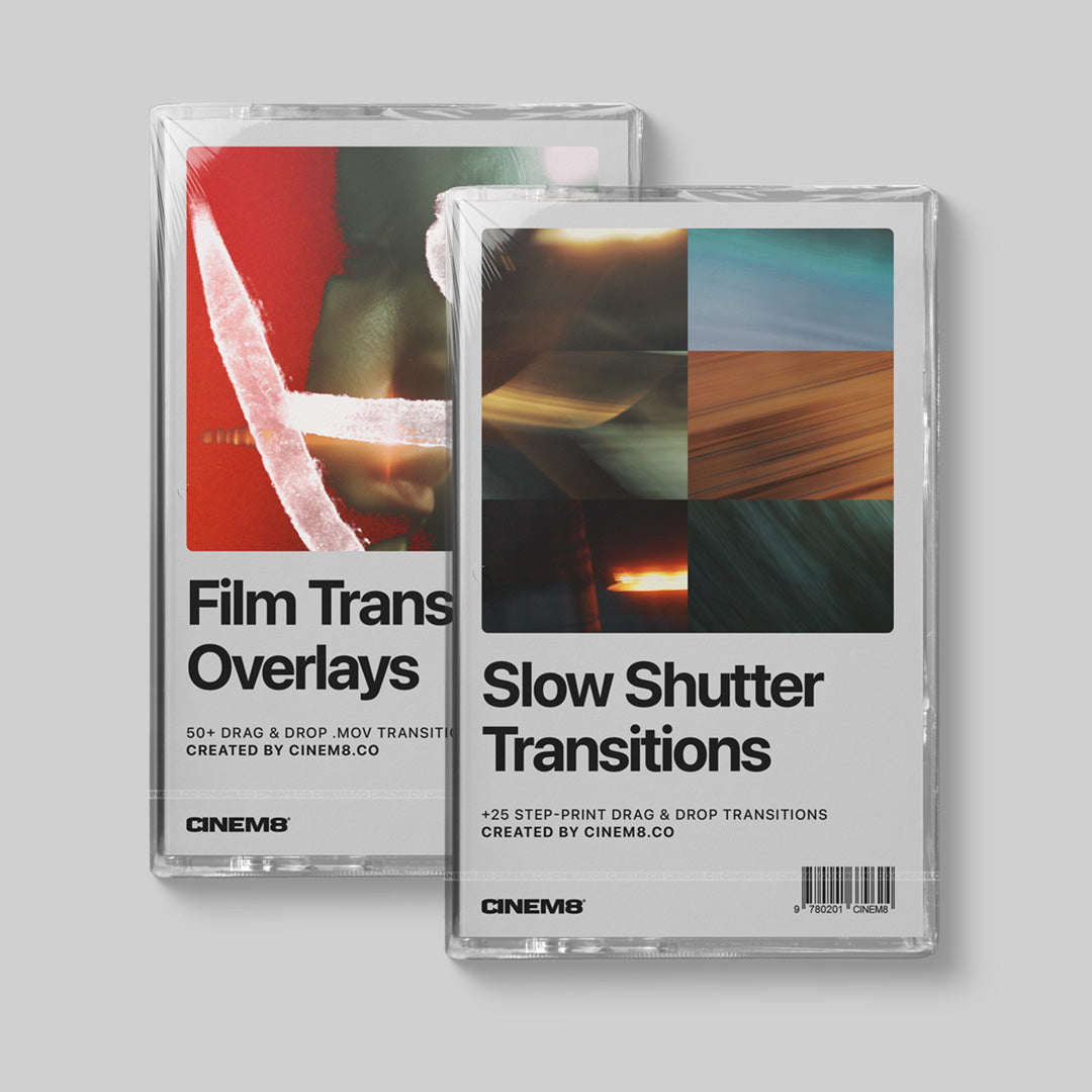 Filmmaking transition bundle with cinematic overlays and motion effects for FCPX, Premiere Pro and Davinci